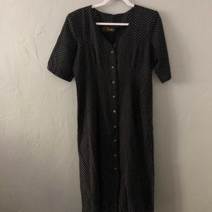 Polk a dot button down dress